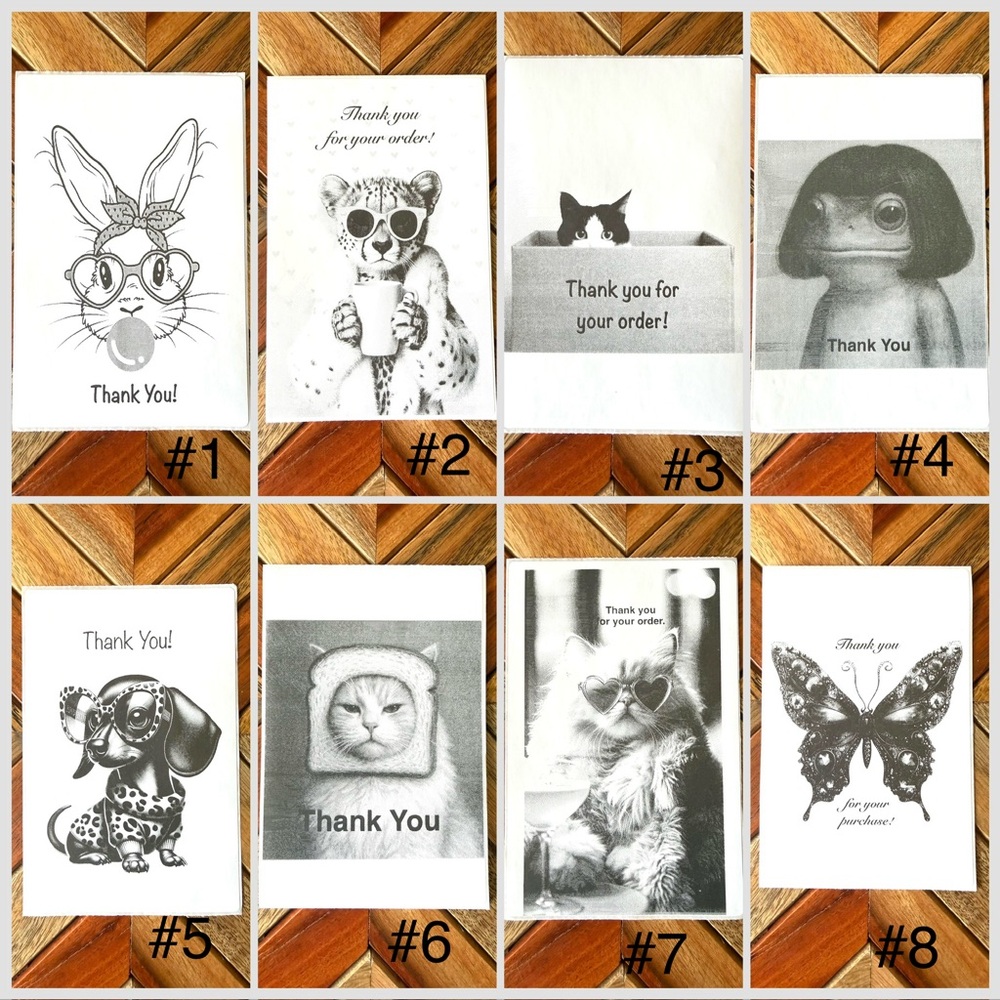 Thank You Sticker Bundle You Pick a Set 50 - Picture 3 of 13